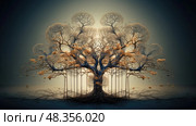 dendrites brain tree ai generated. Стоковое AI-изображение, AI-художник Vectorwin / Фотобанк Лори