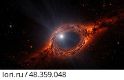 stars supermassive black hole ai generated. Стоковое AI-изображение, AI-художник Vectorwin / Фотобанк Лори