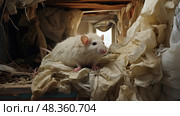 shredded rat house ai generated. Стоковое AI-изображение, AI-художник Vectorwin / Фотобанк Лори