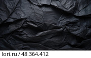 artistic black crinkled paper ai generated. Стоковое AI-изображение, AI-художник Vectorwin / Фотобанк Лори