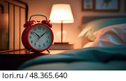 clock red alarm ai generated. Стоковое AI-изображение, AI-художник Vectorwin / Фотобанк Лори