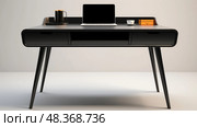 savvy modern office desk ai generated. Стоковое AI-изображение, AI-художник Vectorwin / Фотобанк Лори