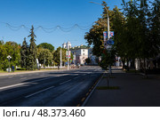 Историческая улица Ленина. Городской пейзаж. Брест. Беларусь (2024 год). Редакционное фото, фотограф Сергей Афанасьев / Фотобанк Лори