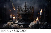 royalty black queen crown ai generated. Стоковое AI-изображение, AI-художник Vectorwin / Фотобанк Лори