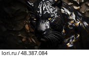 vibranium black panther ai generated. Стоковое AI-изображение, AI-художник Vectorwin / Фотобанк Лори