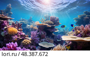 reef light in ai generated. Стоковое AI-изображение, AI-художник Vectorwin / Фотобанк Лори