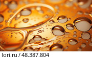 globules oil in water ai generated. Стоковое AI-изображение, AI-художник Vectorwin / Фотобанк Лори