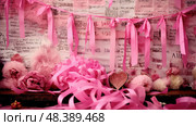 survivors pink breast cancer ribbon ai generated. Стоковое AI-изображение, AI-художник Vectorwin / Фотобанк Лори