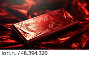 shiny red foil ai generated. Стоковое AI-изображение, AI-художник Vectorwin / Фотобанк Лори