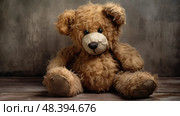 matted teddy bear texture ai generated. Стоковое AI-изображение, AI-художник Vectorwin / Фотобанк Лори