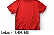 shir red t shirt template ai generated. Стоковое AI-изображение, AI-художник Vectorwin / Фотобанк Лори