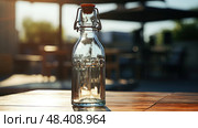 glass flip top bottle ai generated. Стоковое AI-изображение, AI-художник Vectorwin / Фотобанк Лори
