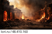 smoldering smoke and fire ai generated. Стоковое AI-изображение, AI-художник Vectorwin / Фотобанк Лори