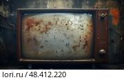 retro old tv texture ai generated. Стоковое AI-изображение, AI-художник Vectorwin / Фотобанк Лори