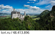 Neuschwanstein Castle Bavarian Alps Germany (2017 год). Стоковое фото, фотограф Андрей Армягов / Фотобанк Лори