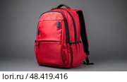 compartments red bag ai generated. Стоковое AI-изображение, AI-художник Vectorwin / Фотобанк Лори