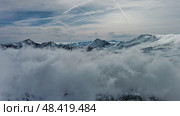 Snow Alp mountain range landscape. Стоковое фото, фотограф Михаил Коханчиков / Фотобанк Лори