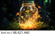 transformation alchemy plant ai generated. Стоковое AI-изображение, AI-художник Vectorwin / Фотобанк Лори