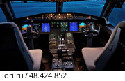 autopilot aircraft technology ai generated. Стоковое AI-изображение, AI-художник Vectorwin / Фотобанк Лори