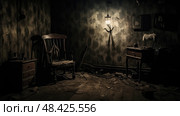 peeling dark scary room ai generated. Стоковое AI-изображение, AI-художник Vectorwin / Фотобанк Лори