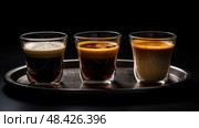cappuccino types of coffee drinks ai generated. Стоковое AI-изображение, AI-художник Vectorwin / Фотобанк Лори