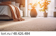 carpeted blurred flooring home interior ai generated. Стоковое AI-изображение, AI-художник Vectorwin / Фотобанк Лори