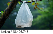 environment single use plastic bags ai generated. Стоковое AI-изображение, AI-художник Vectorwin / Фотобанк Лори