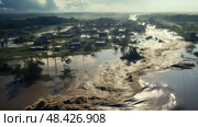 banks overflowing water ai generated. Стоковое AI-изображение, AI-художник Vectorwin / Фотобанк Лори
