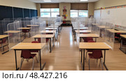 ap social distance desks ai generated. Стоковое AI-изображение, AI-художник Vectorwin / Фотобанк Лори