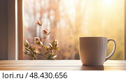 wdow coffee mug in office ai generated. Стоковое AI-изображение, AI-художник Vectorwin / Фотобанк Лори