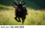 goat black phillip ai generated. Стоковое AI-изображение, AI-художник Vectorwin / Фотобанк Лори