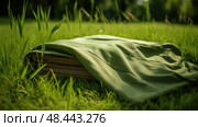 blanket bamboo fabric ai generated. Стоковое AI-изображение, AI-художник Vectorwin / Фотобанк Лори