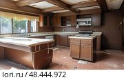 nostalgic dated kitchen ai generated. Стоковое AI-изображение, AI-художник Vectorwin / Фотобанк Лори