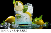 beverage frosty glass ai generated. Стоковое AI-изображение, AI-художник Vectorwin / Фотобанк Лори