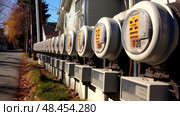 ity house electric meter ai generated. Стоковое AI-изображение, AI-художник Vectorwin / Фотобанк Лори
