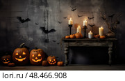 eerie dark halloween ai generated. Стоковое AI-изображение, AI-художник Vectorwin / Фотобанк Лори