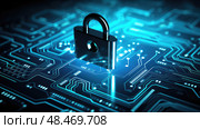 firewall information technology computer security ai generated. Стоковое AI-изображение, AI-художник Vectorwin / Фотобанк Лори