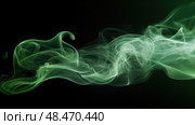 wafting green smoke on black background ai generated. Стоковое AI-изображение, AI-художник Vectorwin / Фотобанк Лори