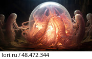 egg alien monster ai generated. Стоковое AI-изображение, AI-художник Vectorwin / Фотобанк Лори