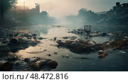 contamination bad water ai generated. Стоковое AI-изображение, AI-художник Vectorwin / Фотобанк Лори