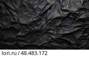 abstract black crinkled paper ai generated. Стоковое AI-изображение, AI-художник Vectorwin / Фотобанк Лори