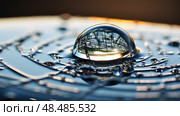 distortion water droplet ai generated. Стоковое AI-изображение, AI-художник Vectorwin / Фотобанк Лори
