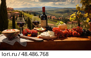 chianti tuscany wine ai generated. Стоковое AI-изображение, AI-художник Vectorwin / Фотобанк Лори