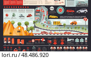 infosafety road infographics ai generated. Стоковое AI-изображение, AI-художник Vectorwin / Фотобанк Лори