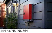 commercial tankless hot water heater ai generated. Стоковое AI-изображение, AI-художник Vectorwin / Фотобанк Лори
