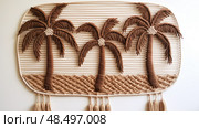 wall palm tree design ai generated. Стоковое AI-изображение, AI-художник Vectorwin / Фотобанк Лори