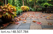 patio leaf boarders ai generated. Стоковое AI-изображение, AI-художник Vectorwin / Фотобанк Лори