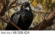 feathers black chicken ai generated. Стоковое AI-изображение, AI-художник Vectorwin / Фотобанк Лори