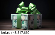 surprise gift money ai generated. Стоковое AI-изображение, AI-художник Vectorwin / Фотобанк Лори