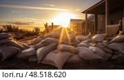 foundation bags of cement ai generated. Стоковое AI-изображение, AI-художник Vectorwin / Фотобанк Лори